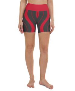 Ultra Signal High Waisted Women's Yoga Shorts Red
